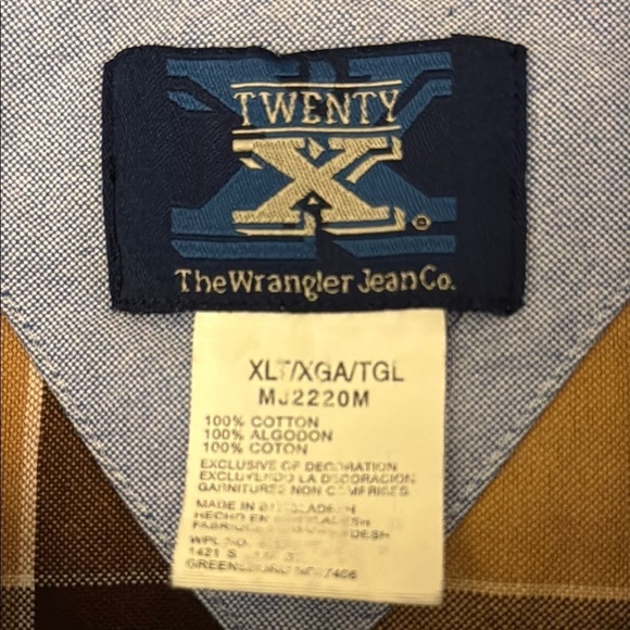 Tan and Brown Casual Button Down Shirt with Plaid Design #37 - Picture 6 of 11